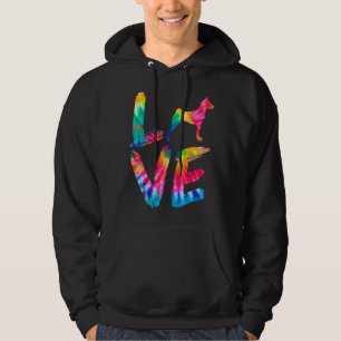 Basenji Tie Dye Love Dog Mum Dad Hoodie
