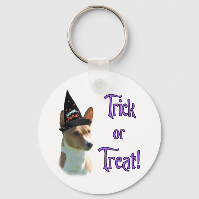 Basenji Trick Key Ring (Front)
