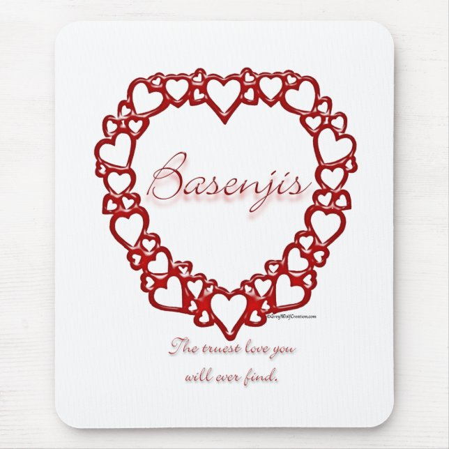 Basenji True Love Mouse Mat (Front)