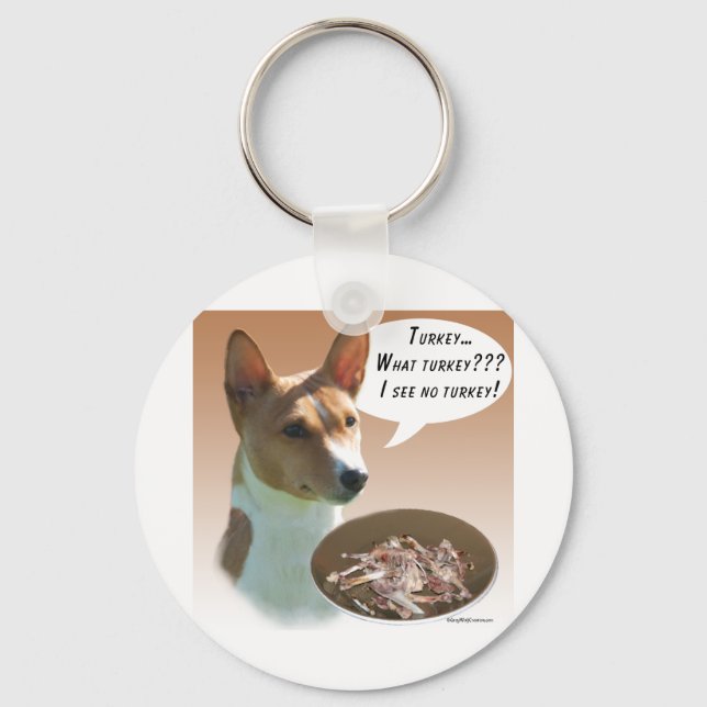 Basenji Turkey Key Ring (Front)