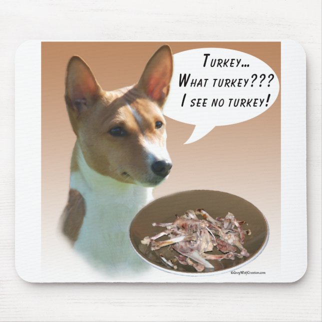 Basenji Turkey Mouse Mat (Front)