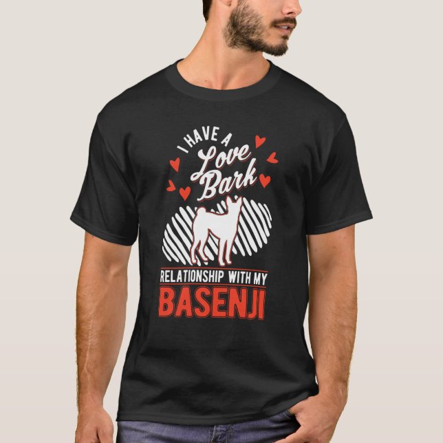 Basenji Valentine's Day Congo Terrier Basenji T-Shirt (Front)
