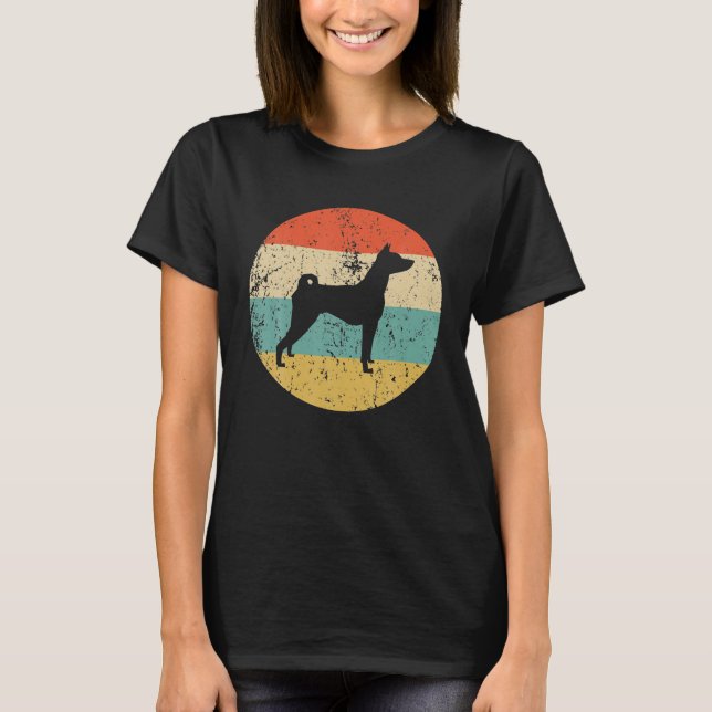 Basenji Vintage Retro Basenji Dog Lover T-Shirt (Front)