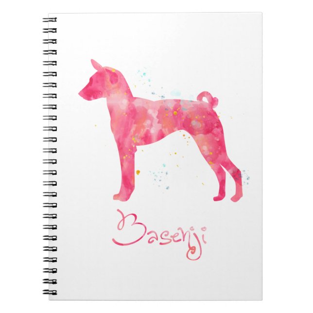Basenji Watercolor Notebook (Front)