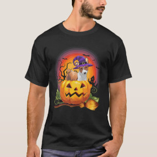Basenji Witch Pumpkin Halloween Dog Lover Costume T-Shirt