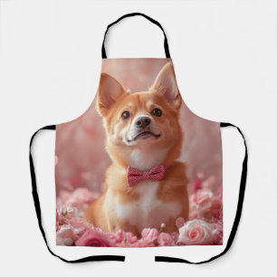 Basenji with Roses - Valentine's Day Apron