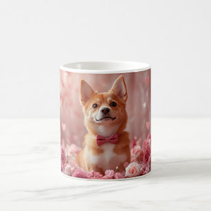 Basenji with Roses - Valentine's Day Coffee Mug