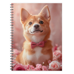 Basenji with Roses - Valentine's Day Notebook