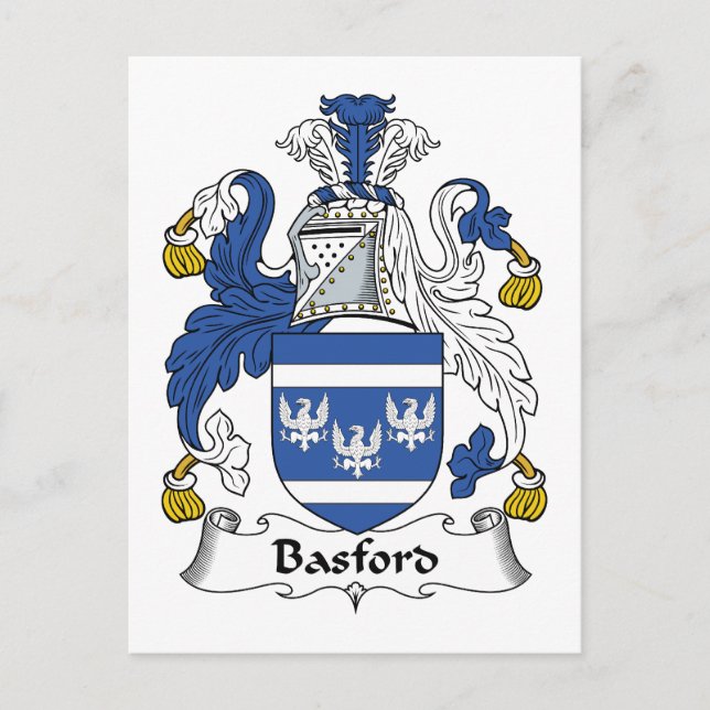 Basford Family Crest Postcard (Front)