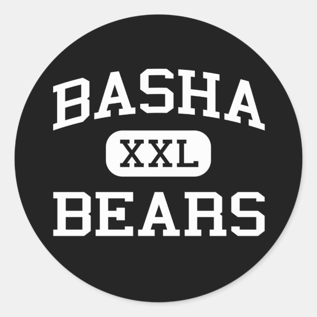 Basha - Bears - High School - Chandler Arizona Classic Round Sticker (Front)