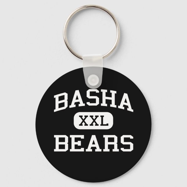 Basha - Bears - High School - Chandler Arizona Key Ring (Front)