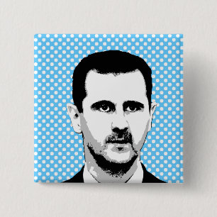 Bashar al Assad - International Leader -.png 15 Cm Square Badge