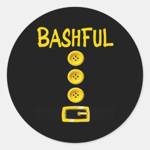 Bashful Dwarf Halloween Costume Colour Matching Ba Classic Round Sticker