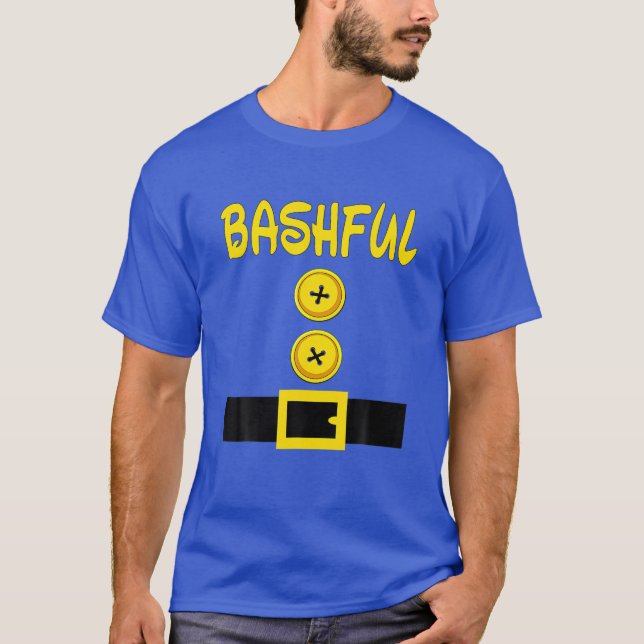Bashful Halloween Dwarf Costume Colour Matching T-Shirt (Front)