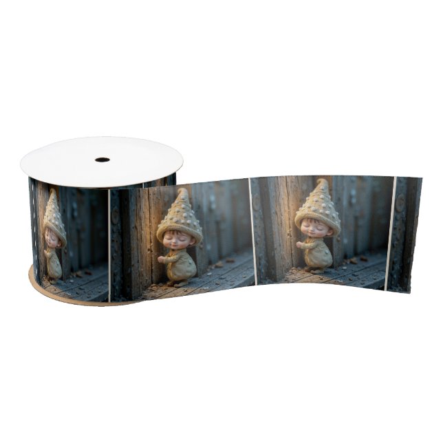 Bashful Munchkin Standing By a Door Satin Ribbon (Spool)