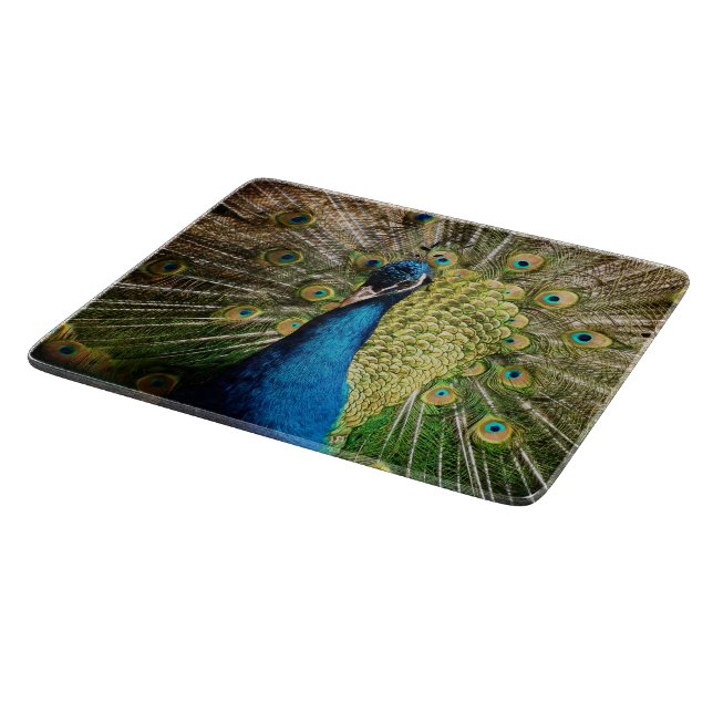 Bashful Peacock Cutting Board (Corner)