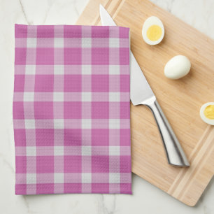 Bashful Pink and White Checkered gingham Tea Towel