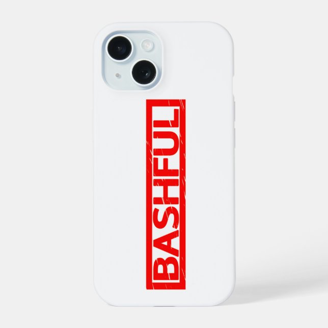 Bashful Stamp iPhone 15 Case (Back)