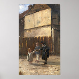 Bashkirtseff - Boys In A Yard Poster