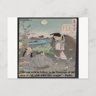 Basho & Famous Quote Postcard
