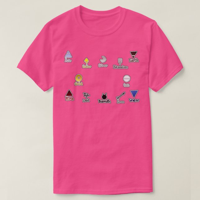 Basic Alchemy Elements T-Shirt (Design Front)