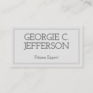 Basic and Clean Fitness Expert Business Card