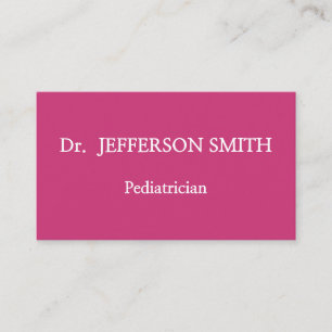 Basic and Elegant Paediatrician Business Card