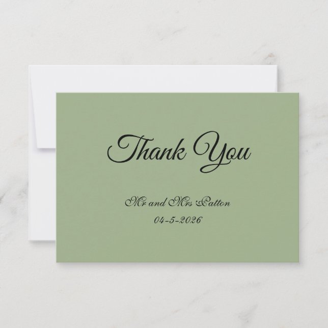 Basic and Elegant Thank You Card (Front)
