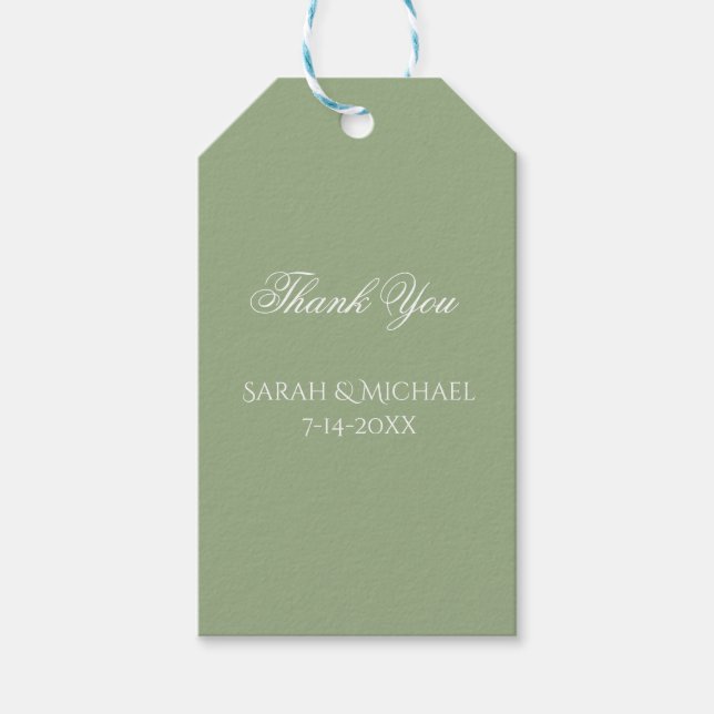 Basic and Elegant Wedding Gift Tags (Front)
