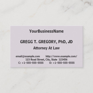Basic and Humble Legal Professional Business Card