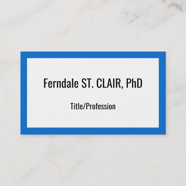 Basic and Humble Professional Business Card (Front)