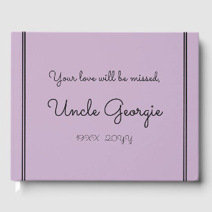 Basic and Minimal Funeral/Memorial Guest Book