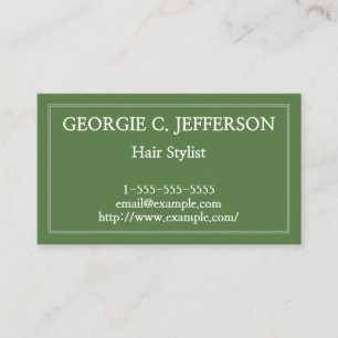 Basic and Minimalist Hair Stylist Business Card