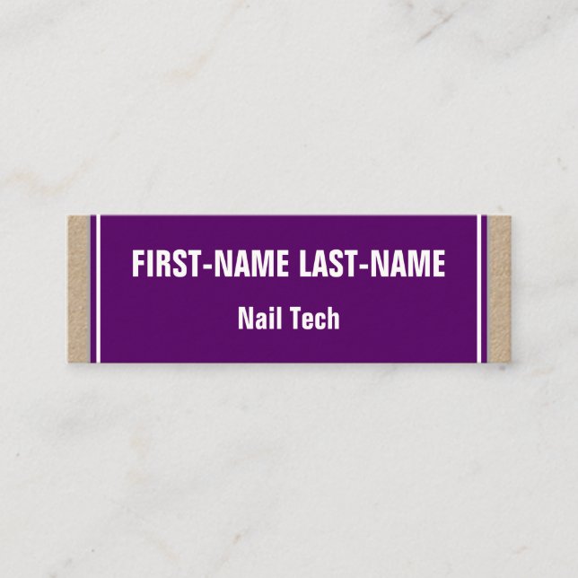 Basic and Minimalist Nail Tech Business Card (Front)