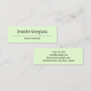 Basic and Plain Fitness Consultant Business Card