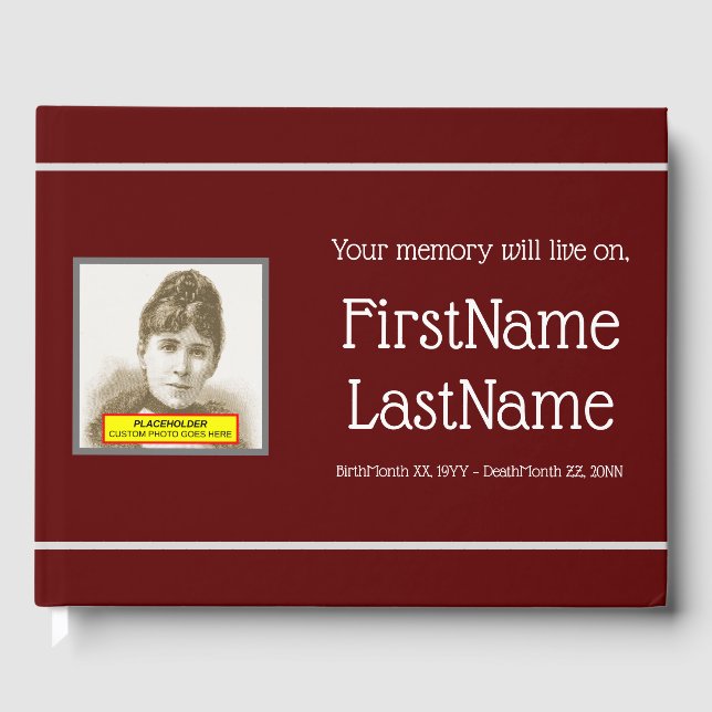 Basic and Respectable Funeral Guestbook (Front)