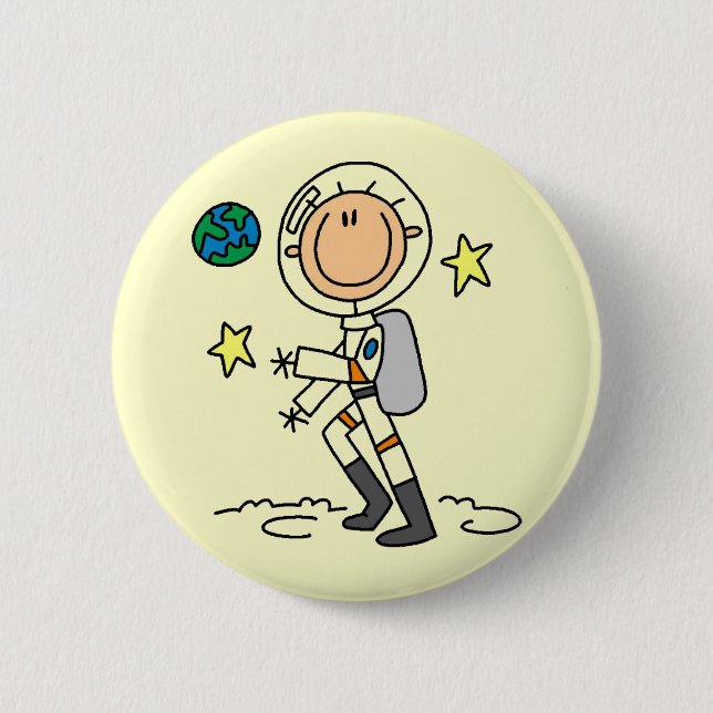 Basic Astronaut Tshirts and Gifts 6 Cm Round Badge (Front)