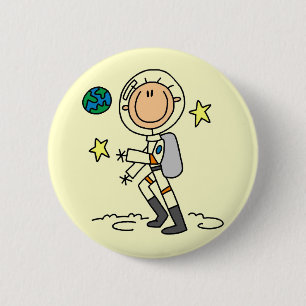 Basic Astronaut Tshirts and Gifts 6 Cm Round Badge