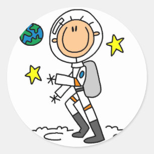 Basic Astronaut Tshirts and Gifts Classic Round Sticker