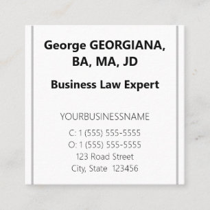 Basic Attorney Business Card