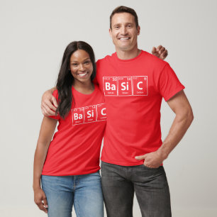 Basic (Ba-Si-C) Periodic Elements Spelling T-Shirt