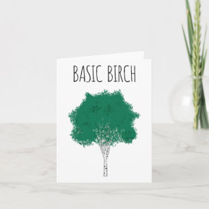 Basic Birch Funny Environmentalist Hiking Forrest  Card