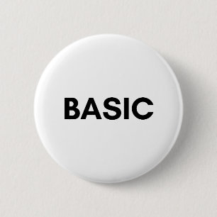 basic black 6 cm round badge