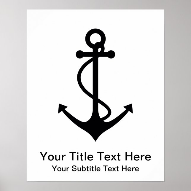 Basic Black Anchor Poster (Front)