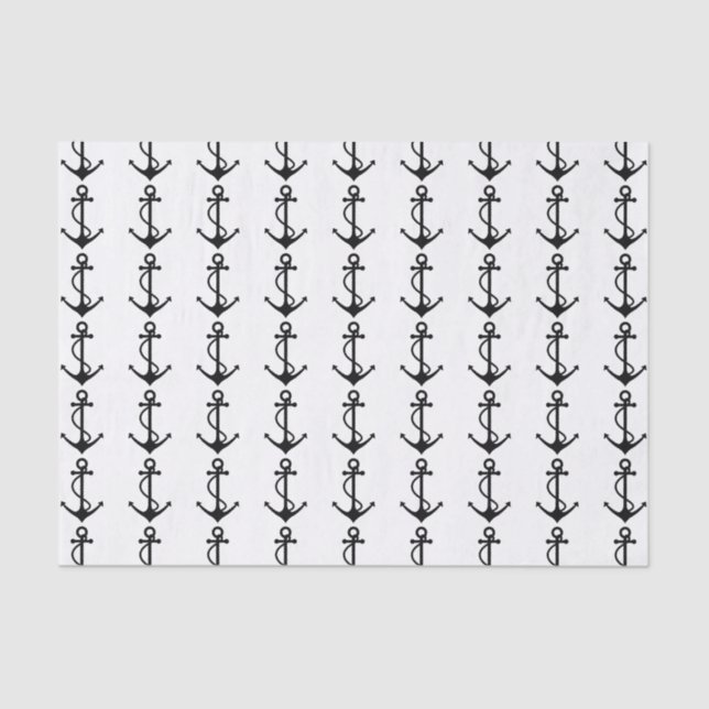 Basic Black Anchor Tissue Paper (Front)