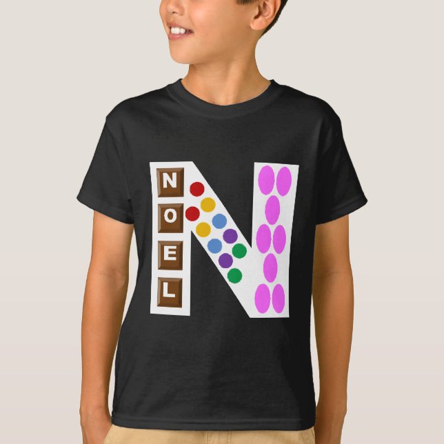 Basic black NOEL CHOCOLATE CANDY T-shirt (Front)