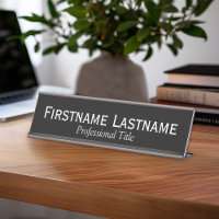 Basic Black with White Name and Professional Title