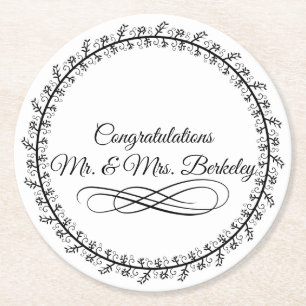 Basic Blank Paper Coasters for Weddings