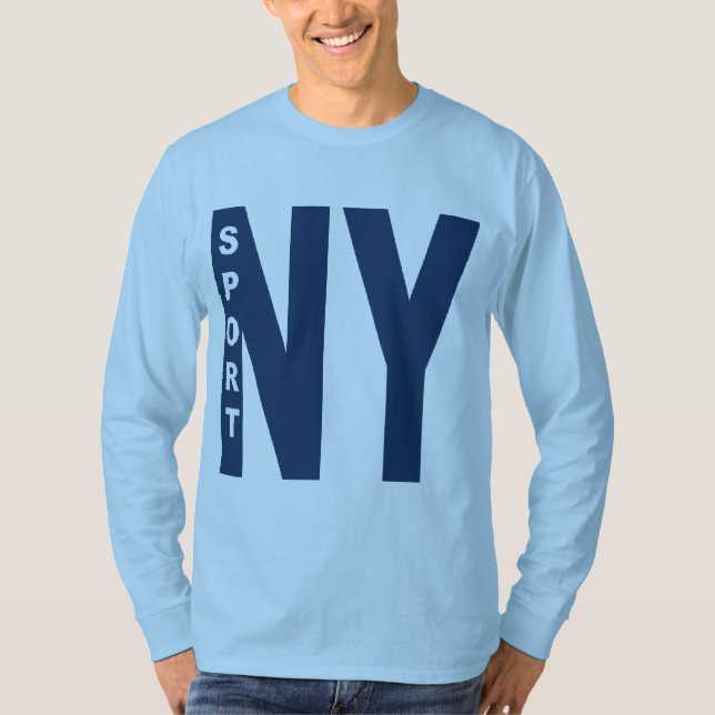 Basic blue shirt NEW YORK SPORT (Front)