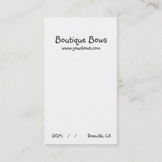Basic Boutique Bow Card